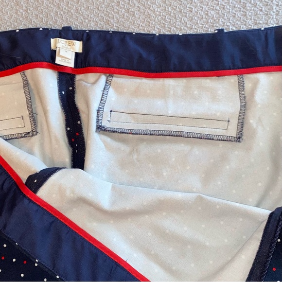 J. Crew Winnie Pant, navy with red and white polka dots EUC - Picture 11 of 13